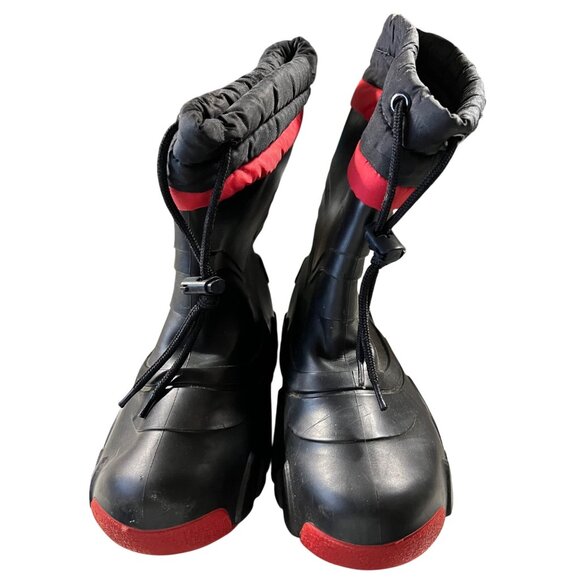 LaCrosse Unisex Rubber Snow Boots Size 8 Black & Red Winter Waterproof - Picture 2 of 6